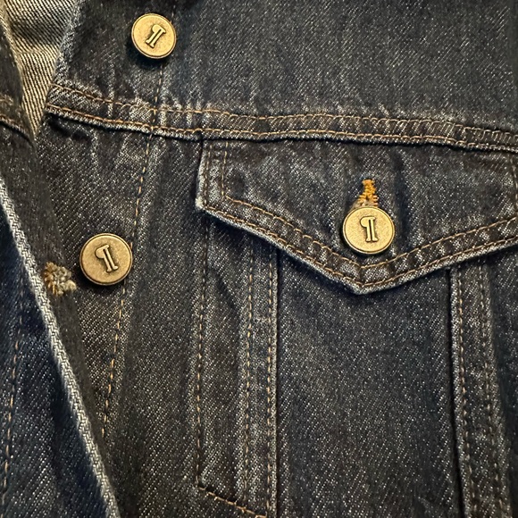 Like New Pilcrow and the letterpress extra small cropped jean jacket - Picture 6 of 8